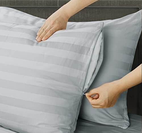 Pillow Protector King Size 100% Egyptian Cotton Pillow Covers Set of 4 - Image 3