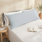 Bioweaves 100% Organic Cotton Body Pillow Cover for Body Pillowcases 300 Thread Count Soft Sateen Weave GOTS Certified with Zipped Closure - 21" x 54", Shore, Pack of 2 - Image 2