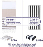 Turkish Beach Towels Set of 6 | Oversized, Quick Dry, Sand Free | 100% Cotton, Large 38x71 Towels for Beach, Pool, Travel | Ultra-Soft, Compact, and Absorbent | Latte/Brown - Image 3