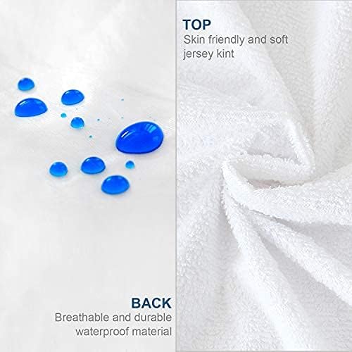 Moonsea Waterproof Zippered Pillow Protector, 4 Pack Cotton Terry Queen Size 20 x 30 Inch Pillow Protector, Pillow Covers Encasement, Pillow Case White - Image 4