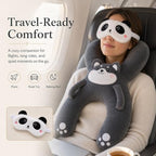 Cozy Travel Pillow with Sleep Mask, H-Shaped Car Neck & Back Support，#G - Image 6