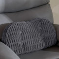 Lumbar Support Pillow for Recliner Chair/Accent Chair/Couch/Office Chair, Tufted Blended Corduroy Back Support Cushion for Elderly, Recliner Cushions for Back Rest, Pain Relief, Reading, Dark Grey by HIGOGOGO