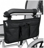 Side Storage Organizer Bag for Quantum_Rehab Edge_3_Stretto 2021-2026, Multi Pocket Armrest Pouch with Zipper Compartment, Universal Carry Organizer for Personal Items by Unknown