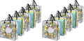 VENO 10 Pack Summer Wreath Storage Bag, Spring, Christmas Decoration Garland Container, 30 Inch Clear Door Wreath Organizers, Moving Boxes, Packing Supplies for College (Square - 10 Pack) by Veno