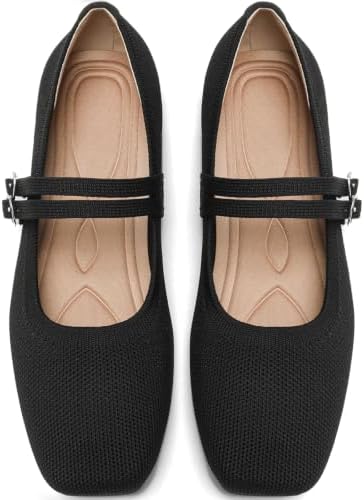 Womens Woven Ballet Flats, Foldable Mary Jane Shoes for Casual Wear by putaomaShoes