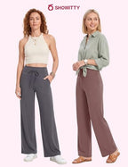 Showitty Wide Leg Pants for Women with Pockets, High Waist Yoga Lounge - Image 4