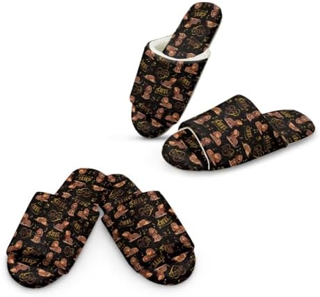 Jeiento Animal Cat Pattern Slippers for Women Lady Open Toe Slippers Soft Cushion Slip Resistant Spa Slipper for Hotel,Cozy Home Shoes by Jeiento