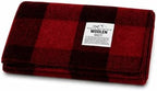 Lodge Twin Blanket - 80% Recycled Wool - Buffalo Plaid - Warm Throw Blanket - Thick - Washable - 65W x 90L - Red and Black Plaid - Image 4