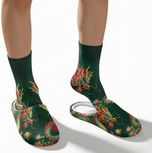 House Slippers for Women Washable Closed Toe with Cute Socks - Image 4