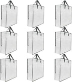 9 Pack Clear Storage Bags with Zipper and Handles, Blanket Bags For Closet Storage, Moving and Packing Supplies for College, Underbed Storage Organizer for Clothes Pillow Bedding Christmas Wreath by GONGKANGYUAN