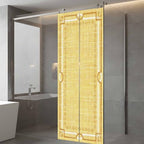 Window Privacy Film Frosted, Lemon Yellow Botanical Static Cling Door Window Covering, Vintage Florals Geometric Minimalist UV Blocking Windows Film for Office, Hotel, Bedroom, 29.5 x 78.7 Inches - Image 5
