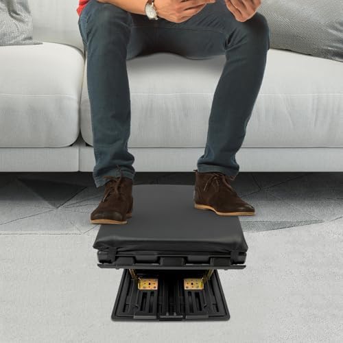 Adjustable Foot Rest, Ergonomic Under Desk Stool, 4 Height Angle PU Cushion - Image 4
