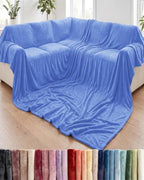 Fleece Blanket Giant 120" x 180" - Ultra-Soft Flannel Throw - Vista Blue by CGKUnlimited