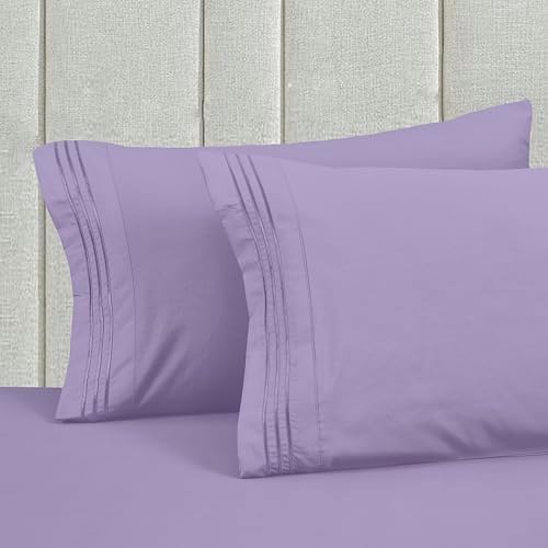 Mocassi Cal King Size 4-Piece Bed Sheet Set - 1800 Premium Hotel Quality Microfiber 18-24 Inches Extra Deep Pocket Fitted Sheet- Luxury Soft, Breathable, Wrinkle, and Fade Resistant, Lavender - Image 6