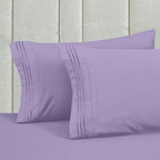 Mocassi Queen Size 4-Piece Bed Sheet Set - 1800 Premium Hotel Quality Microfiber 18-24 Inches Extra Deep Pocket Fitted Sheet- Luxury Soft, Breathable, Wrinkle, and Fade Resistant, Lavender - Image 6