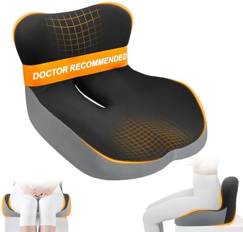 Allaboutsla Car Seat Cushion with Lumbar Support Pillow, Car Back Support by Allaboutsla