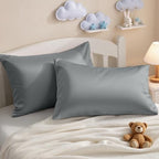 NTBAY Toddler Pillows with Pillowcases Set, 4 Piece 13 x 18, Dark Grey - Image 3