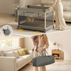 4-in-1 Pack and Play, with Musical Toy Rack & Bag, Crib Organizer - Image 6