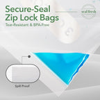 Seal Fresh 3 Gallon Large Plastic Storage Bags - 16 x 18 Inch (60 Count) - Reusable Write-On XXL Extra Large Big Oversized Clear Jumbo Zip Top Bags with Sealable Zipper for Clothes, Travel, Moving - Image 3
