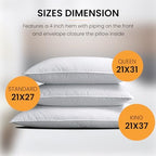 Belem Bulk Pillow Cases(72 Pack) -Queen Size Envelope Closure Pillow Protectors(21x31) -Polycotton White Pillow Cases Bulk -300 TC- Bedding Essentials -Ideal for Hotels, Hospitals, Vacation Rentals - Image 6