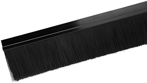 uxcell Door Brush Bottom Sweep h-Shape Aluminum Alloy Holder with 2.36-inch Black Nylon Brush, 1000mm x 80mm(Approx 39.37-inch x 3.15-inch) - Image 5