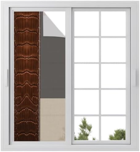 Window Privacy Film Frosted, Brown Leather Pattern Static Cling Door Window Covering, Modern Art Animals Leather Rustic UV Blocking Windows Film for Office, Hotel, Bedroom, 29.5 x 78.7 Inches by Unknown