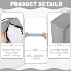 4 Pcs Yoga Bolster Pillow Blocks with Strap Set - Image 4