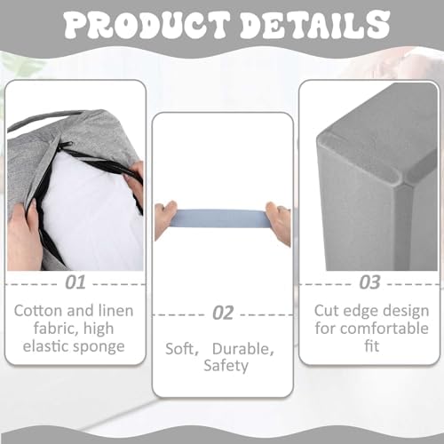 4 Pcs Yoga Bolster Pillow Blocks with Strap Set - Image 4