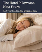 Beckham Hotel Collection Pillowcases Queen Size Set of 2, Cool Touch Cotton Sateen Fabric, 500TC, Silky Smooth & Soft, Open End, Sand - Image 3