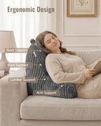 Blissful Diary Reading Pillow for Bed, Backrest Pillow, Slate Gray - Image 2