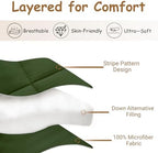 ZPECC Toddler Down Alternative Comforter, 39" x 47", Olive Green - Image 3