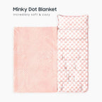 Wake In Cloud - Toddler Nap Mat with Pillow and Minky Fleece Blanket, for Kids Boys Girls Ages 3 Plus in Daycare Preschool, Roll Up Sleeping Bag, Gingham Grid Checkered, Pink White, Standard - Image 2