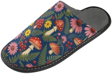 Travel Slippers Mushroom Forestland Scene - Image 4