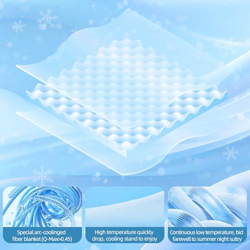 inhand Cooling Blanket - Cooling Blankets for Hot Sleepers -Decorative Lightweight Breathable Summer Cold Blankets for Sleeping Night Sweats to Keep Cool-(90"x108") Peach Pink - Image 3