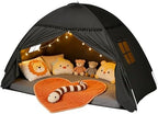 Bed Tent Twin Size for Girls & Boys - Indoor Privacy Toddler Sleeping Teepee with Blackout Design, Breathable Portable Bed Tent for Drafty Rooms, Cottage Floor Camping (Twin Black) by Unknown