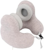 Travel Neck Pillow with Noise Reduction Ear Muffs, U Shape Airplane Pillow with Noise Cancelling Earmuffs, Neck Support Plane Pillow for Office High Speed Train Sleeping - Image 7