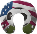 Pillow Travel Pillow Neck Pillow Soccer USA American Flag Printed U Shaped Headrest Provide Head Neck Support Rest for Flights Car Train and Home Use by Unknown