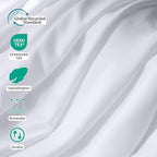 ZPECC Queen Flat Sheets Only White 24 Pack, Color-Coded Hem Threads - Image 4