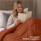 Utopia Bedding Duvet Insert, Twin Comforter 64 x 88 Inches, Burnt Orange - Image 5