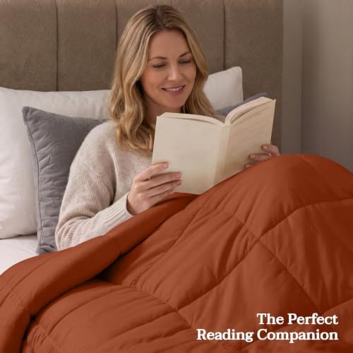 Utopia Bedding Duvet Insert, Twin Comforter 64 x 88 Inches, Burnt Orange - Image 5