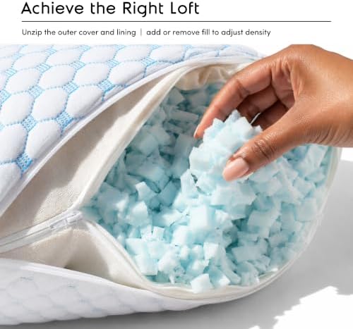 Nestl Cooling Memory Foam Pillow, King, 2-Pack - Image 4