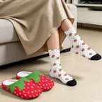 Fuzzy Slipper with Socks for Women Slip On House Slipper and Socks Set Cozy Fuzzy Slippers for Indoor - Image 4