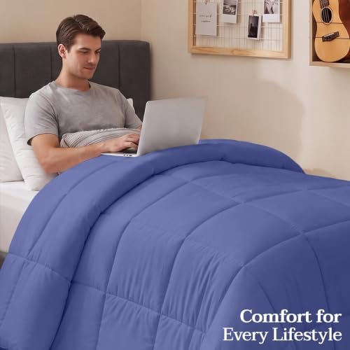 Utopia Bedding Twin Comforter, Duvet Insert, Slate Blue, 64 x 88 Inches - Image 3