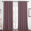 NICETOWN Blackout Curtains 84 Inch Length, Thermal Insulated Curtains for Bedroom Grommet Energy Saving Room Darkening Drapes for Living Room Window, 1 Panel, Dry Rose, 66" W x 102" L by NICETOWN