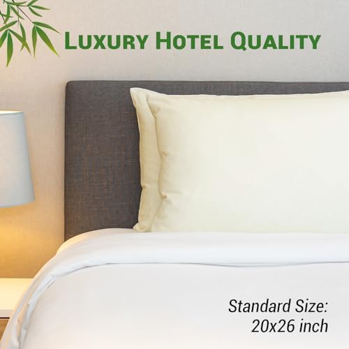 Gogreen Bamboo Rayon Waterproof Pillow Protector, Breathable Pillow Cover, Cooling Pillow Case Protector with Zipper, Super Soft Pillow Case Cover with Zipper (2 Packs, Standard 20"x26", Beige) - Image 6