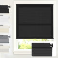 AOSKY No Drill Cordless Light Filtering Cellular Shade 35.5"W x 48"H Black by AOSKY