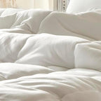 SLEEP ZONE Queen Size Comforter Set, Breathable Jersey Knit Soft Duvet Insert Set 3 Pieces Bedding Sets for Bedroom All Season, White - Image 5