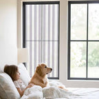 Window Privacy Film Frosted, Purple Stripes Static Cling Door Window Covering, Farmhouse Lines Modern Geometric Minimalist UV Blocking Windows Film for Office, Hotel, Bedroom, 29.5 x 78.7 Inches - Image 2