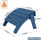 YEFU Folding Adirondack Ottoman Outdoor, Navy Blue - Image 5