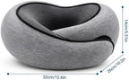 Travel Pillow for Airplanes, Memory Foam Neck Pillow with Chin Support, Gray - Image 3